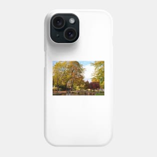 Autumn Trees Bourton on the Water Cotswolds Phone Case