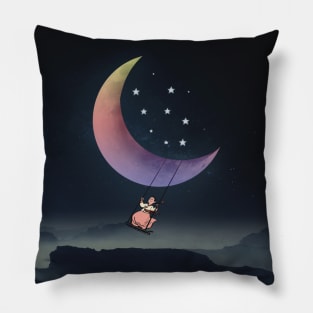 swing moon girl Pillow