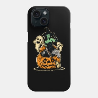 Halloween Witch and Pumpkin Phone Case