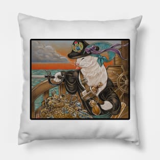 Ferret Pirate and Egyptian Treasure Pillow