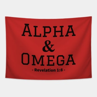 Alpha and Omega bible quote Tapestry