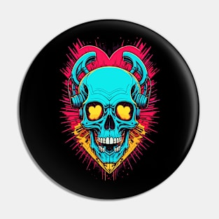 Retro Skull Pin