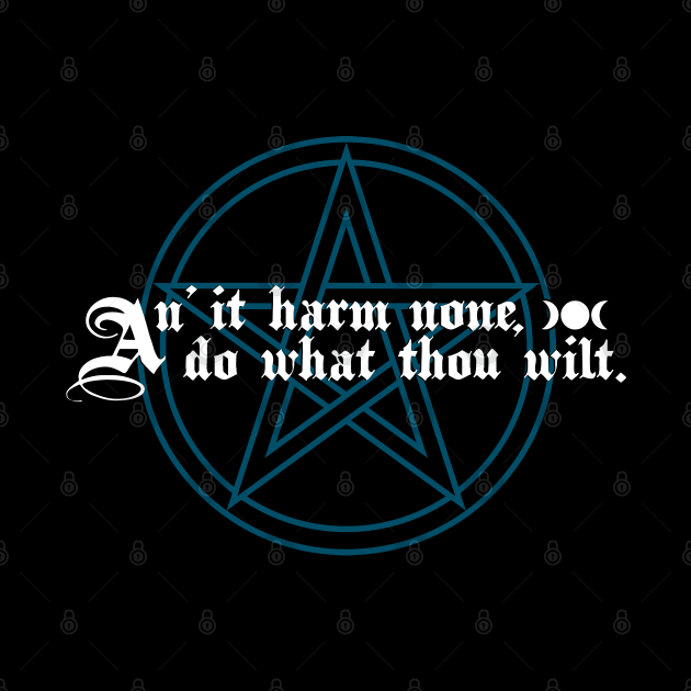 The Wiccan Rede with Witch's Pentacle - Wiccan Pentagram by Occult Designs