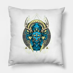 What's Your Spirit Animal? Epic Blue Light DEER Pillow