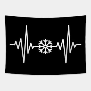 My Heart Sleeps For Snowflake Design Tapestry