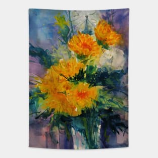 Loose Floral Watercolor #10 Tapestry