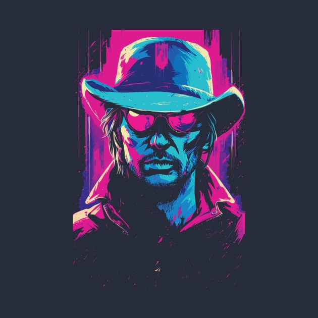 Synthwave Cowboy from the 80s Retro Vintage by Snoe