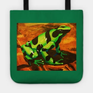 Poison Dart Arrow Frog--Black and Green Tote