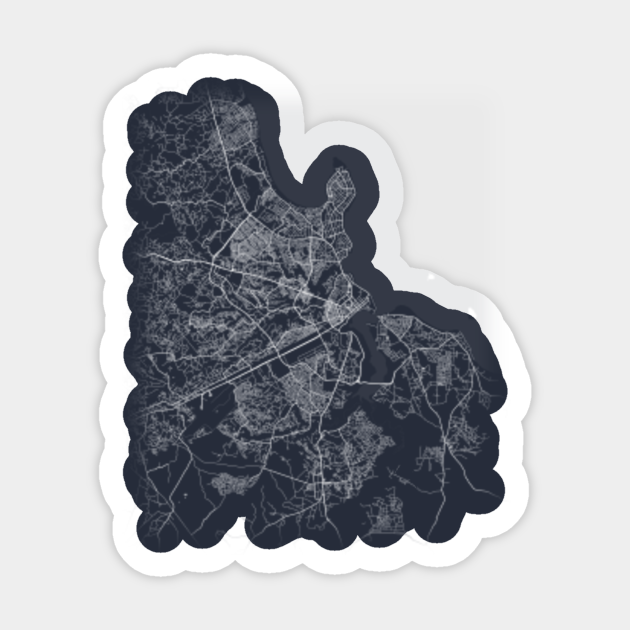 Minimal Dar Es Salaam Tanzania City Map Dar Es Salaam Sticker Teepublic