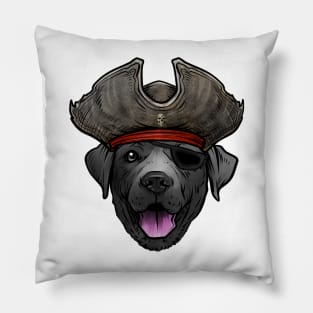 Black Labrador Retriever Pirate Pillow