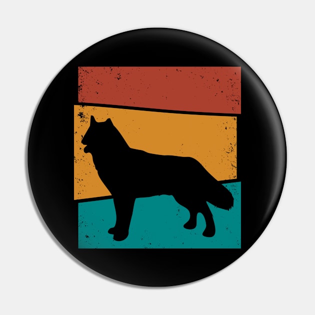 Retro Northern Inuit Dog Pin by Shirtjaeger