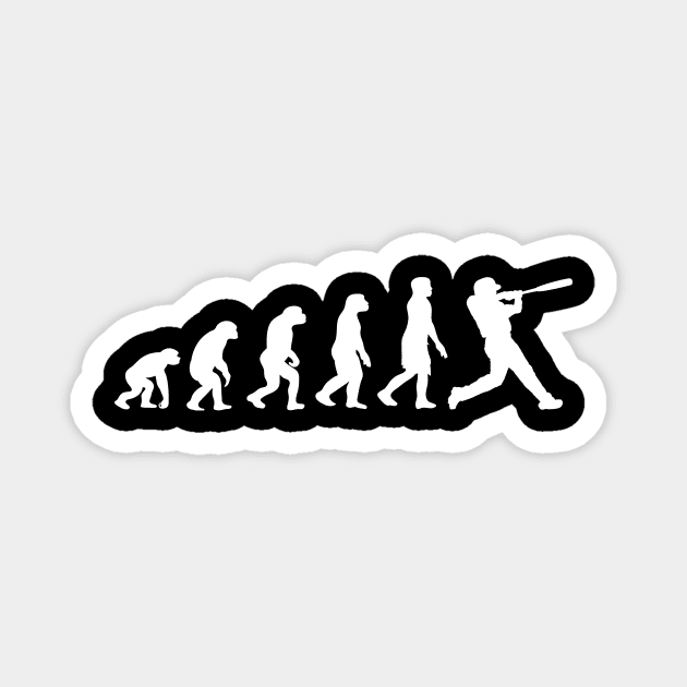 Funny Baseball Evolution Gift For Baseball Players Magnet by mourad300