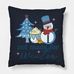 Not made for winter Retro Winter Snowman Pillow