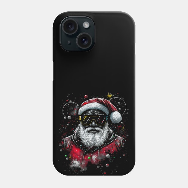 Black Santa, Afro Santa, Santa Claus, Black Christmas Phone Case by UrbanLifeApparel