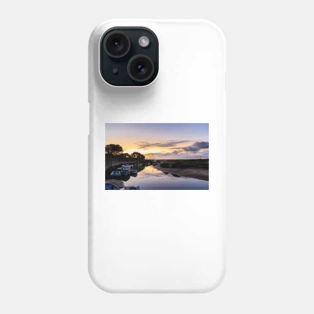 River Glaven at Blakeney Quay at Sunset Phone Case by GrahamPrentice