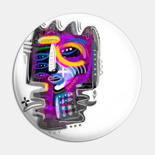 ABSTRACT FACES Pin