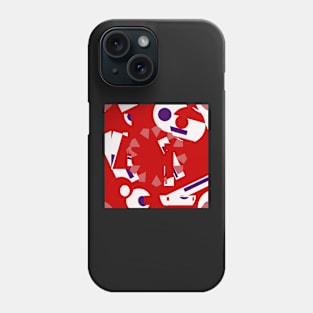 Geometric shapes on red IV Phone Case