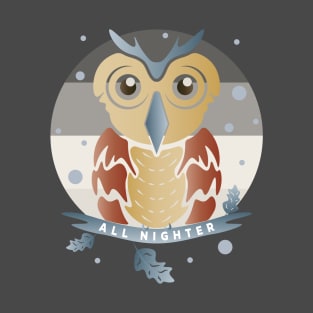 Abstracted Owl All Nighter Retro T-Shirt