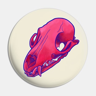 Fox Skull (Bisexual Pride) Pin