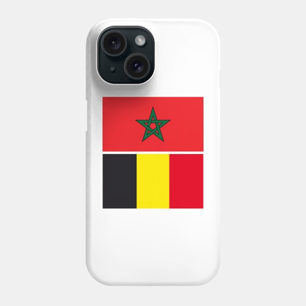 Moroccan and Belgium Union Flag Phone Case by Islanr