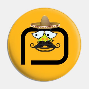 Funny Mexican D Initial Pin