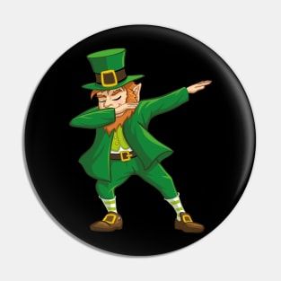 Dabbing Leprechaun St. Patricks Day Pin