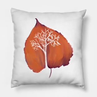 Autumn Cozy leaf trees Pillow