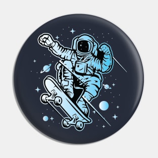 Skater Astronaut in the Space Pin