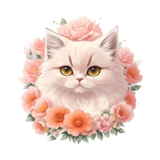 Enchanting Feline Fantasy: Persian Kitten Magic in Artistic Style T-Shirt