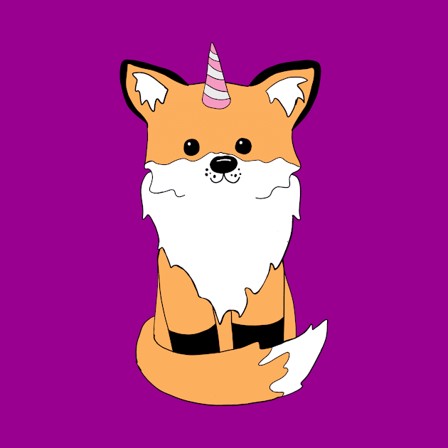 Unicorn Fox by alisadesigns