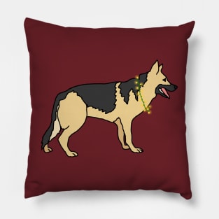 Festive German Shepherd Pillow