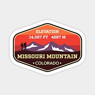 Missouri Mountain Colorado 14ers Climbing Badge Magnet