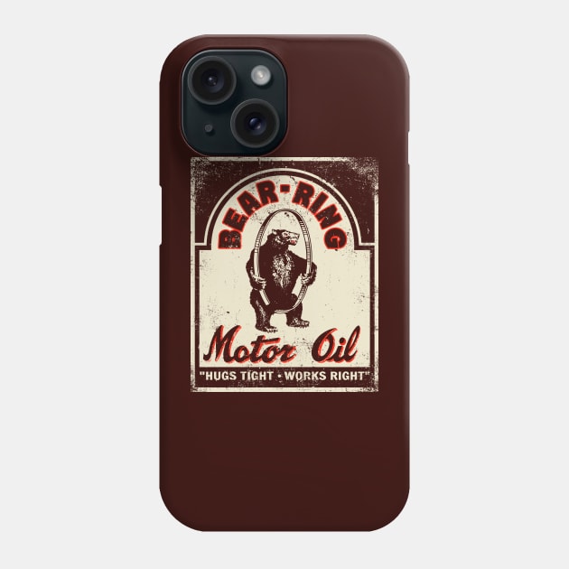 Vintage Bear-Ring Motor Oil Phone Case by StudioPM71