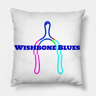 Wishbone Blues Pillow