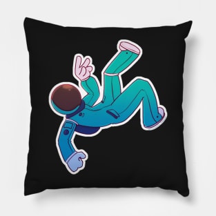 Astronaut Floating Through Space Pillow