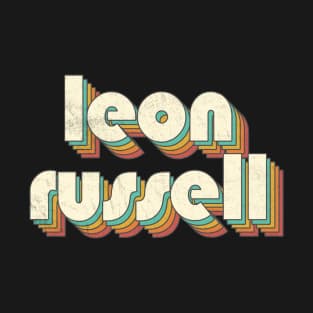 Retro Vintage Rainbow Leon Letters Distressed Style T-Shirt