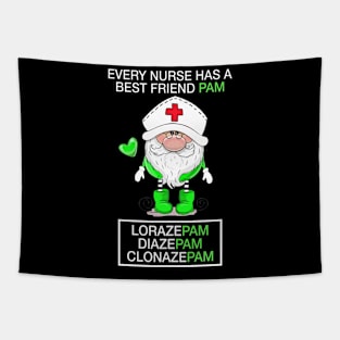 Gnomies Every nurse has a best friend pam Lorazepam Diazepam Clonazepam Tapestry