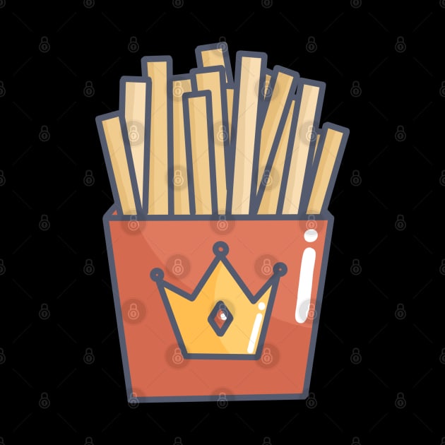 Hand Drawn French Fries Potatoes Fast Food by LittleFlairTee