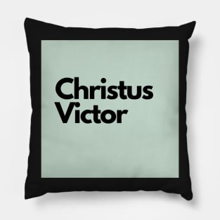 Christus Victor, green Pillow