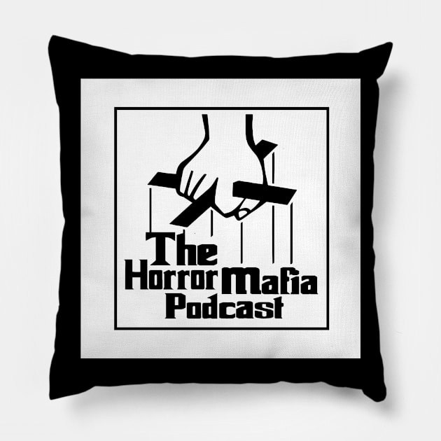 The Podfather Horror Mafia Podcast Design Pillow by Horrorphilia