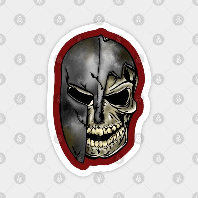 Spartan Skull Magnet by Danispolez_illustrations