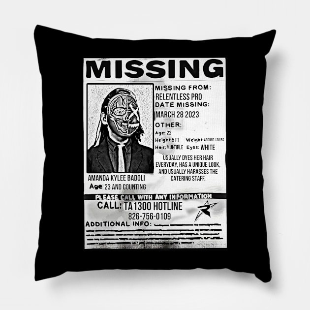 13XD XMY ''RPRO MISSING'' Pillow by KVLI3N