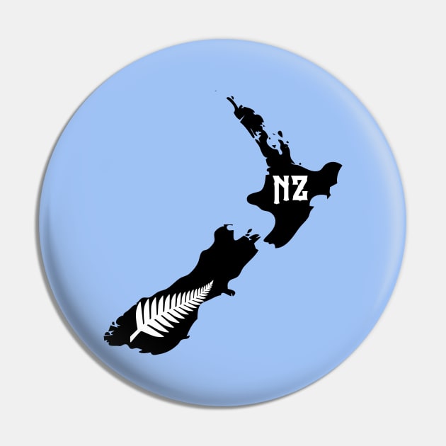 New Zealand all black map Pin by Travellers