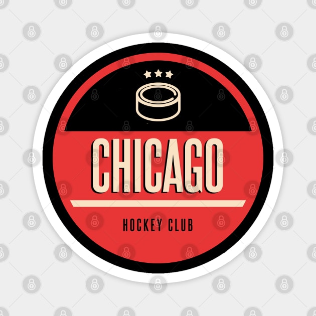 Chicago hockey club Magnet by BVHstudio