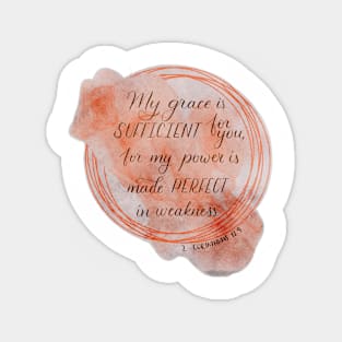 My grace is sufficient for you watercolour wreath Magnet