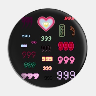 999 angel number aesthetic pack colorful Pin