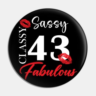 Sassy classy fabulous 43, 43th birth day shirt ideas,43th birthday, 43th birthday shirt ideas for her, 43th birthday shirts Pin