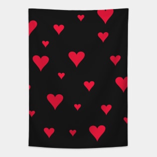 Random Heart shapes Tapestry