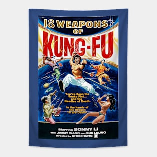 Classic Kung Fu Movie Poster - 18 Weapons Tapestry