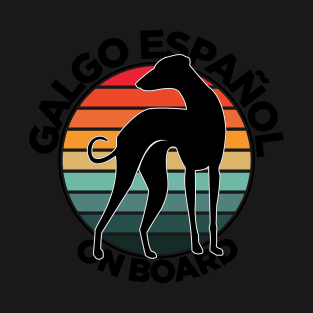 Galgo on Board | Greyhound Car Sticker | Dog Sticker T-Shirt